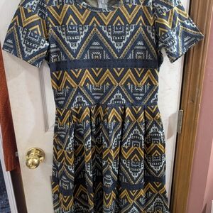 LuLaRoe Multicolor Geometric Dress